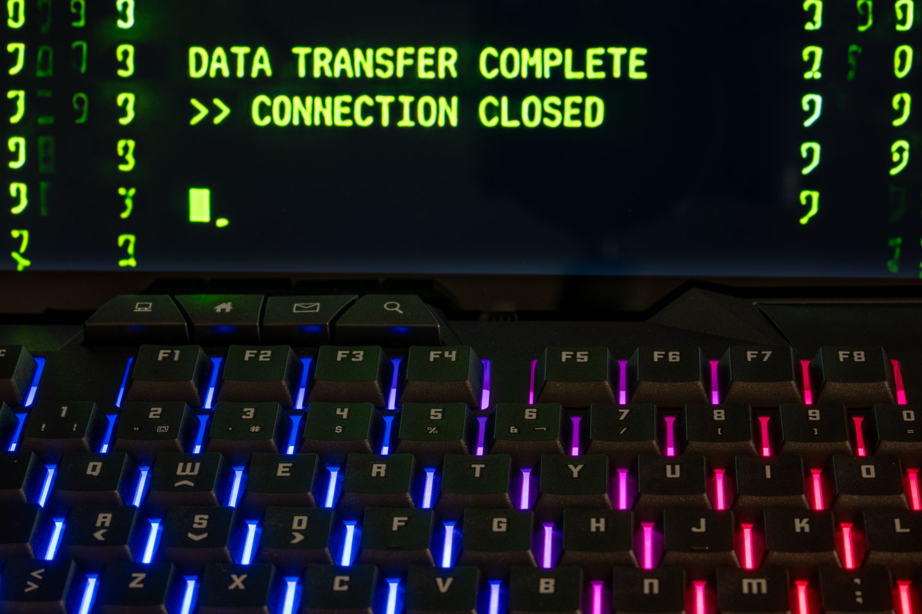 Terminal showing authentication error codes related to banking app error states and session management